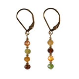 Gold filled oorbellen toermalijn (geel/groen) | 4 x 3 mm facet rondelles Gold filled oorbellen toermalijn (geel/groen) | 4 x 3 mm facet rondelles