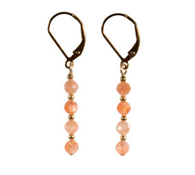 Gold filled oorbellen zonnesteen | 4 mm facet Gold filled oorbellen zonnesteen | 4 mm facet