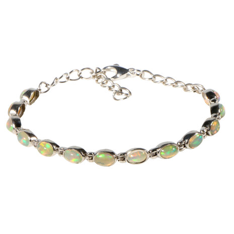 Zilveren armband opaal (edel) | ovaal 6 x 4 mm Zilveren armband opaal (edel) | ovaal 6 x 4 mm