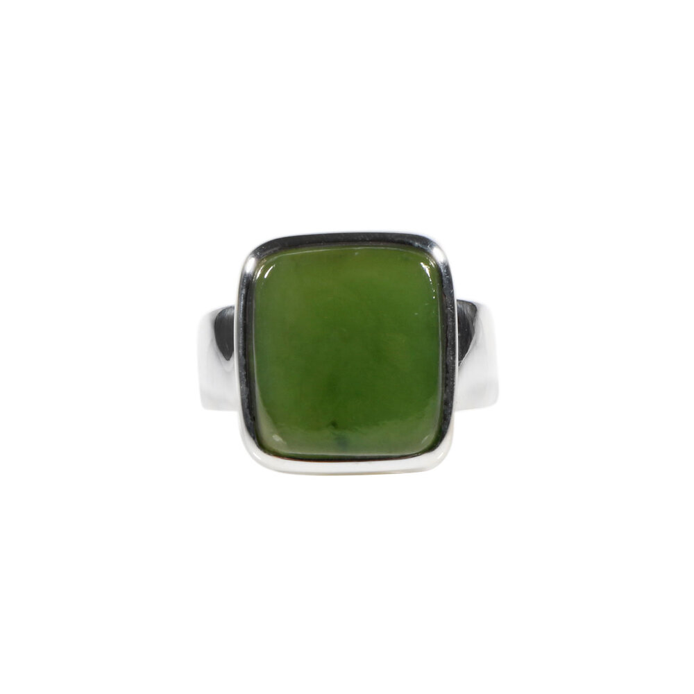 Zilveren ring jade maat 18 1/2 | rechthoek 1,4 x 1,3 cm Zilveren ring jade maat 18 1/2 | rechthoek 1,4 x 1,3 cm