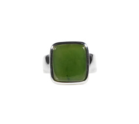 Zilveren ring jade maat 18 1/2 | rechthoek 1,4 x 1,3 cm Zilveren ring jade maat 18 1/2 | rechthoek 1,4 x 1,3 cm