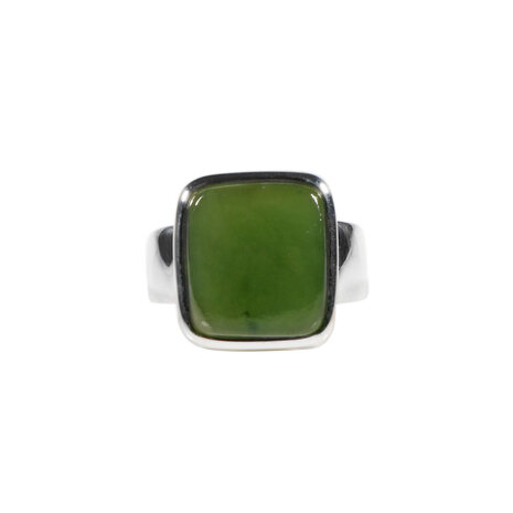 Zilveren ring jade maat 18 1/2 | rechthoek 1,4 x 1,3 cm Zilveren ring jade maat 18 1/2 | rechthoek 1,4 x 1,3 cm