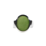 Zilveren ring jade maat 17 | ovaal 1,5 x 1,2 cm Zilveren ring jade maat 17 | ovaal 1,5 x 1,2 cm
