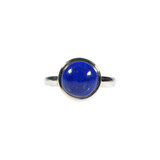 Zilveren ring lapis lazuli maat 19 1/4 | rond 1,1 cm Zilveren ring lapis lazuli maat 19 1/4 | rond 1,1 cm