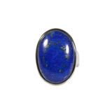 Zilveren ring lapis lazuli maat 17 | ovaal 2,2 x 1,5 cm