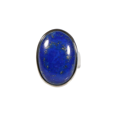 Zilveren ring lapis lazuli maat 17 | ovaal 2,2 x 1,5 cm Zilveren ring lapis lazuli maat 17 | ovaal 2,2 x 1,5 cm
