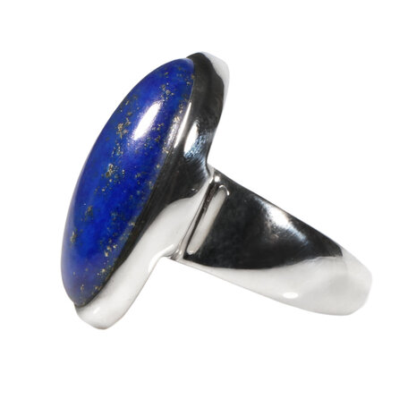 Zilveren ring lapis lazuli maat 17 | ovaal 2,2 x 1,5 cm Zilveren ring lapis lazuli maat 17 | ovaal 2,2 x 1,5 cm