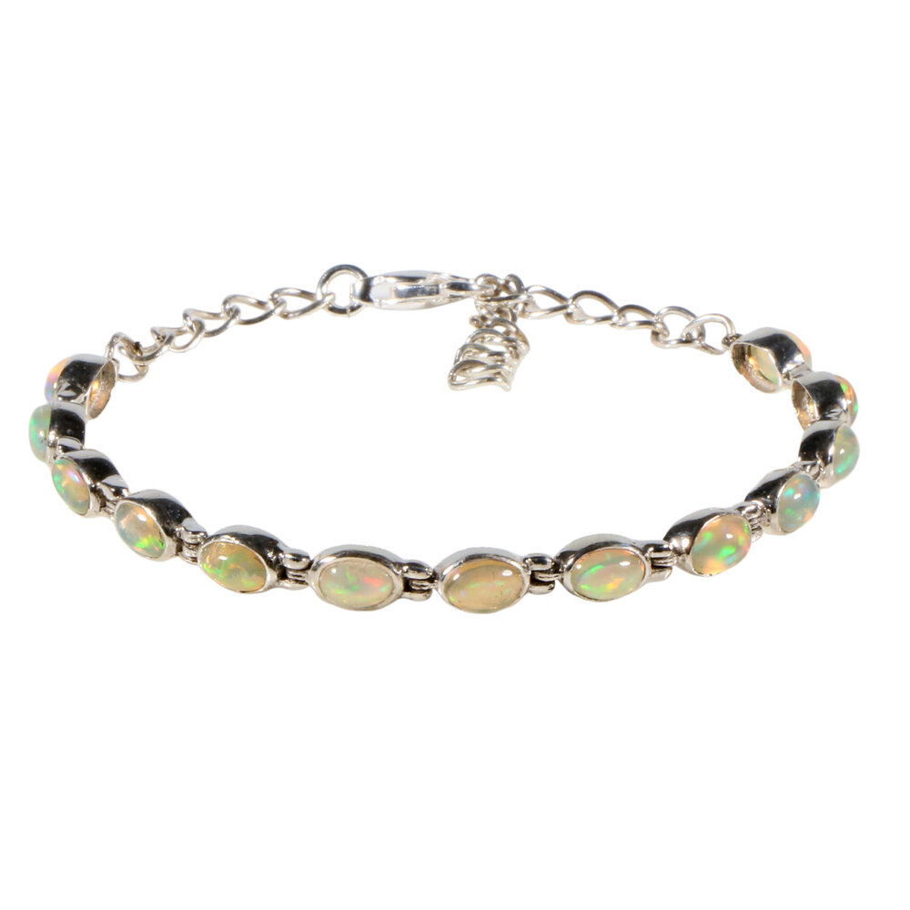 Zilveren armband opaal (edel) | ovaal 5 x 4 mm Zilveren armband opaal (edel) | ovaal 5 x 4 mm