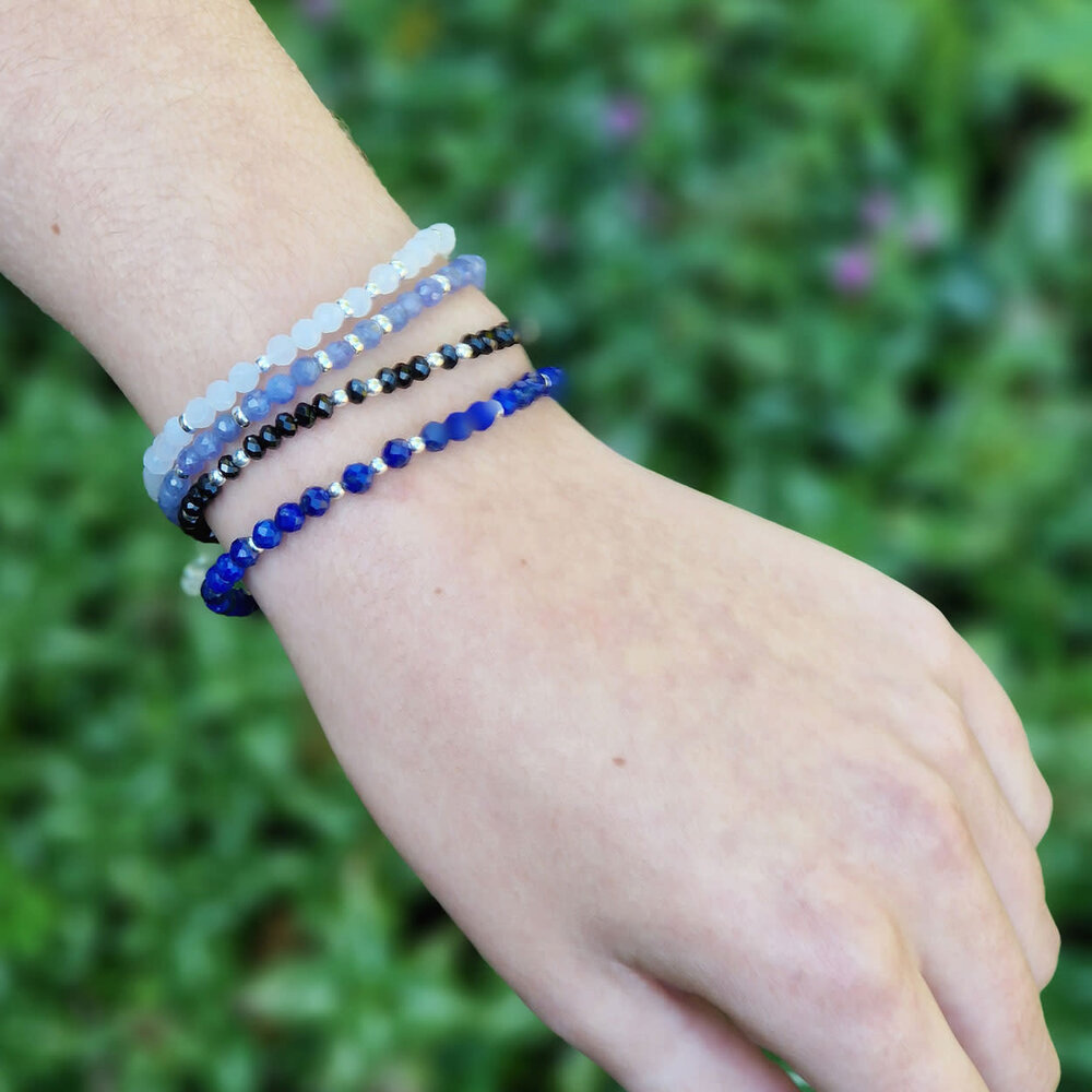 Maansteen zilveren armband | 4 mm facet