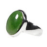 Zilveren ring jade maat 17 3/4 | ovaal 1,6 x 1,2 cm Zilveren ring jade maat 17 3/4 | ovaal 1,6 x 1,2 cm