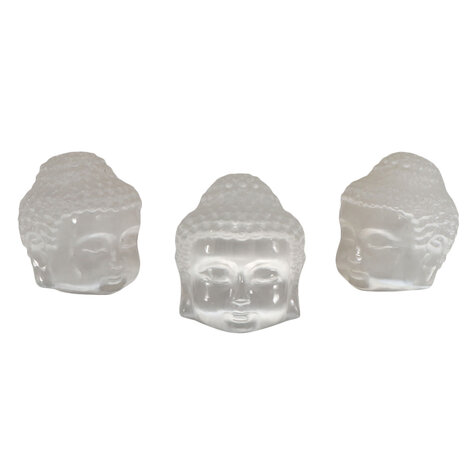 Seleniet boeddha hoofd 7 x 7 x 6,5 cm Seleniet boeddha hoofd 7 x 7 x 6,5 cm