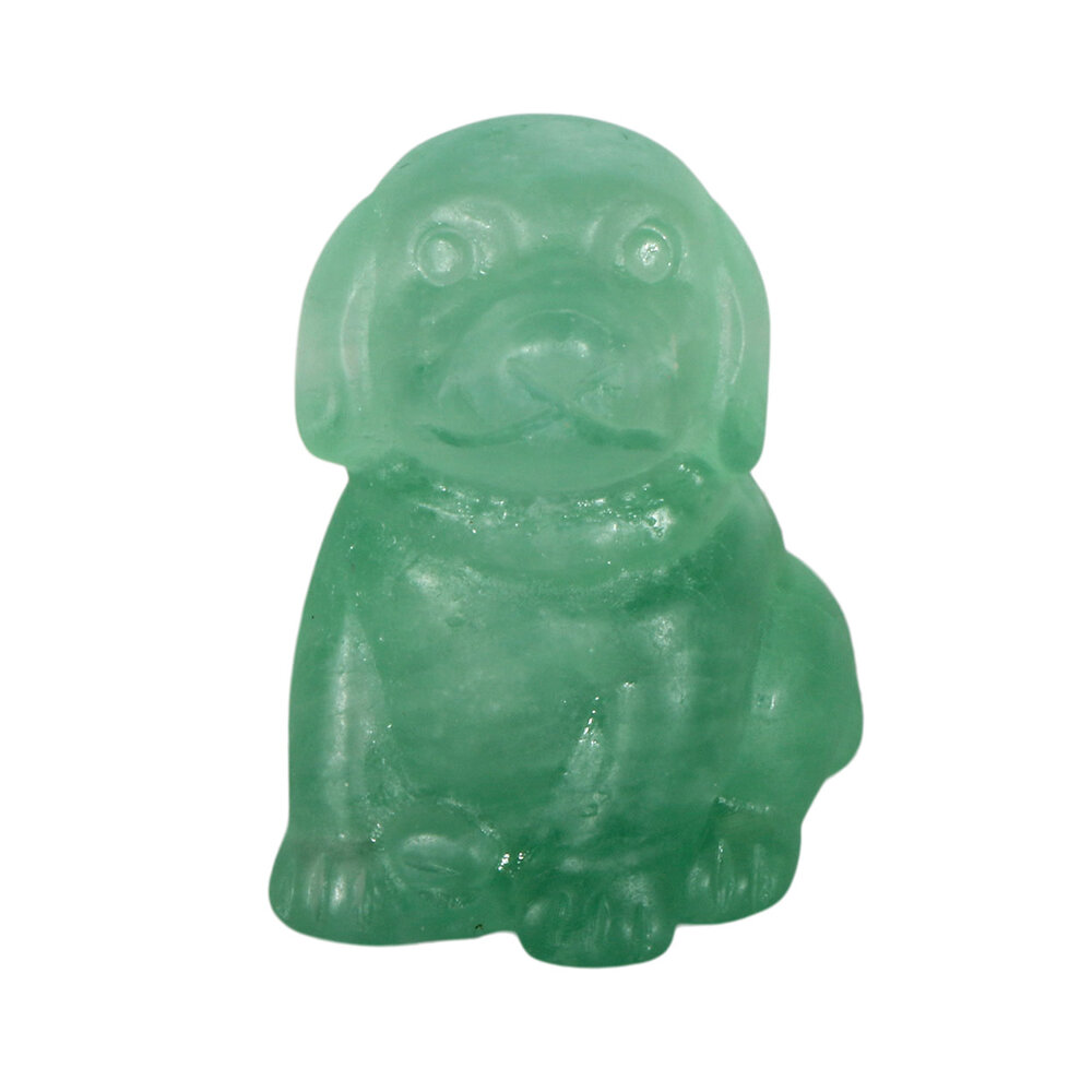 Fluoriet (groen) hond 3 x 2,7 x 2,2 cm