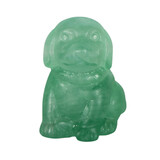 Fluoriet (groen) hond 3 x 2,7 x 2,2 cm Fluoriet (groen) hond 3 x 2,7 x 2,2 cm