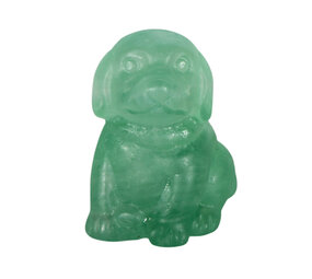 Fluoriet (groen) hond 3 x 2,7 x 2,2 cm