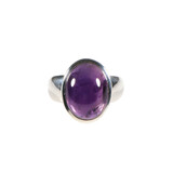 Zilveren ring amethist maat 18 1/2 | ovaal 1,5 x 1,2 cm Zilveren ring amethist maat 18 1/2 | ovaal 1,5 x 1,2 cm