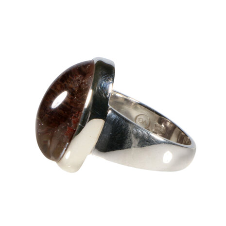 Zilveren ring sjamaankwarts maat 17 1/2 | ovaal 1,8 x 1,2 cm Zilveren ring sjamaankwarts maat 17 1/2 | ovaal 1,8 x 1,2 cm