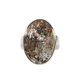 Zilveren ring sjamaankwarts maat 19 3/4 | ovaal 2,5 x 1,7 cm Zilveren ring sjamaankwarts maat 19 3/4 | ovaal 2,5 x 1,7 cm