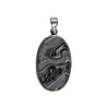 Zilveren hanger agaat (spook) | ovaal 3,1 x 1,9 cm Zilveren hanger agaat (spook) | ovaal 3,1 x 1,9 cm