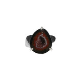 Zilveren ring agaat geode maat 17 | gezet 1,4 x 1,2 cm Zilveren ring agaat geode maat 17 | gezet 1,4 x 1,2 cm