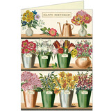 Dubbele kaart "Happy Birthday Flowers" met enveloppe Dubbele kaart "Happy Birthday Flowers" met enveloppe