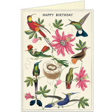 Dubbele kaart "Happy Birthday Hummingbirds" met enveloppe Dubbele kaart "Happy Birthday Hummingbirds" met enveloppe