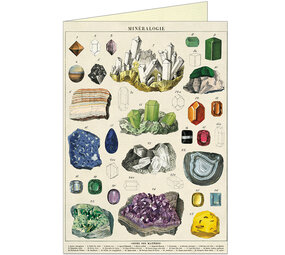 Dubbele kaart "Minéralogy" met enveloppe