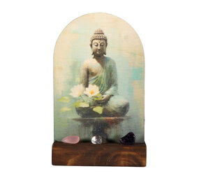 Altaartje "Harmonie" Boeddha met edelstenen