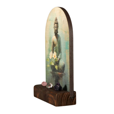 Altaartje "Harmonie" Boeddha met edelstenen Altaartje "Harmonie" Boeddha met edelstenen