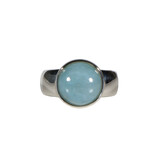 Zilveren ring aquamarijn maat 18 3/4 | rond 1,2 cm Zilveren ring aquamarijn maat 18 3/4 | rond 1,2 cm