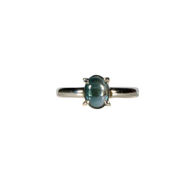 Zilveren ring indigoliet (blauwe toermalijn) maat 17 | ovaal gezet 8 x 6 mm Zilveren ring indigoliet (blauwe toermalijn) maat 17 | ovaal gezet 8 x 6 mm