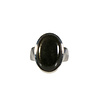 Zilveren ring goud obsidiaan maat 16 1/2 | ovaal 1,7 x 1,1 cm Zilveren ring goud obsidiaan maat 16 1/2 | ovaal 1,7 x 1,1 cm