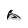 Zilveren ring goud obsidiaan maat 16 1/2 | ovaal 1,7 x 1,1 cm Zilveren ring goud obsidiaan maat 16 1/2 | ovaal 1,7 x 1,1 cm