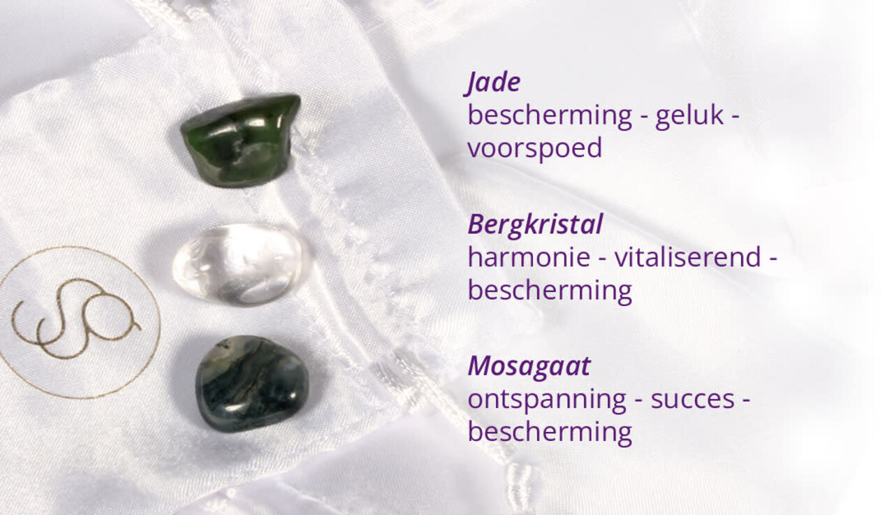 Altaartje "Geluk & Voorspoed" Boeddha met edelstenen Altaartje "Geluk & Voorspoed" Boeddha met edelstenen