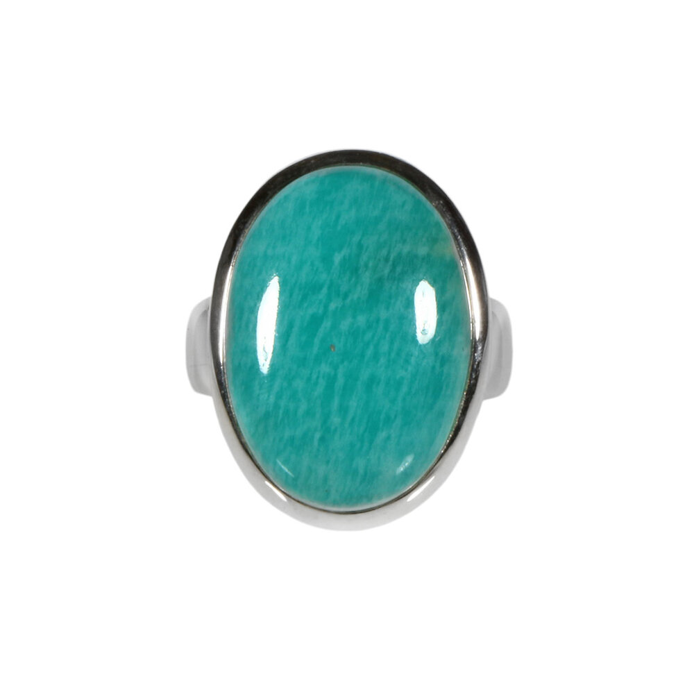 Zilveren ring amazoniet maat 19 1/4 | ovaal 2,3 x 1,6 cm Zilveren ring amazoniet maat 19 1/4 | ovaal 2,3 x 1,6 cm