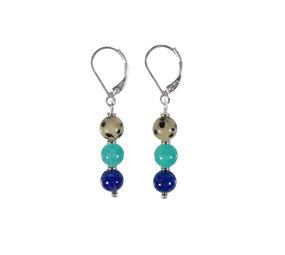 Zilveren oorbellen sterrenbeeld maagd 6 mm