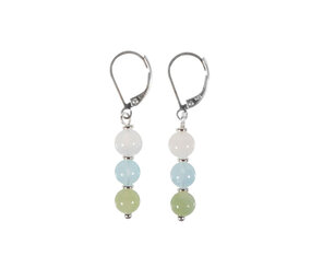 Zilveren oorbellen sterrenbeeld tweelingen 6 mm