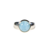 Zilveren ring aquamarijn maat 17 1/2 | rond 0,9 cm Zilveren ring aquamarijn maat 17 1/2 | rond 0,9 cm