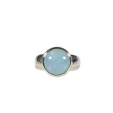 Zilveren ring aquamarijn maat 18 | rond 1,1 cm Zilveren ring aquamarijn maat 18 | rond 1,1 cm