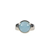 Zilveren ring aquamarijn maat 19 | rond 1,1 cm Zilveren ring aquamarijn maat 19 | rond 1,1 cm