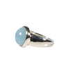 Zilveren ring aquamarijn maat 19 | rond 1,1 cm Zilveren ring aquamarijn maat 19 | rond 1,1 cm