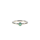 Zilveren ring smaragd maat 18 1/2 | rond facet 0,3 cm Zilveren ring smaragd maat 18 1/2 | rond facet 0,3 cm