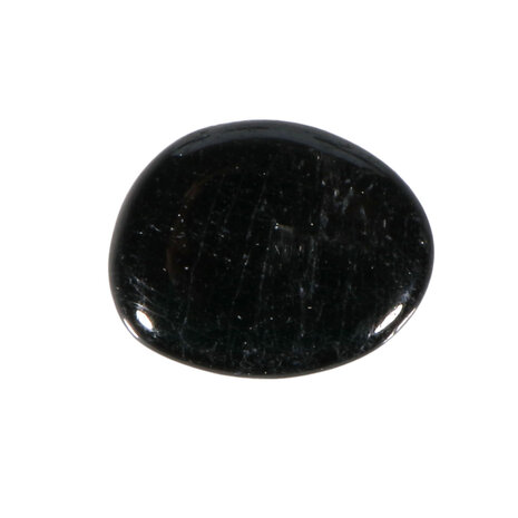 Toermalijn (zwart) steen plat gepolijst klein