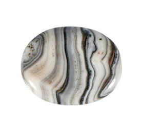 Calciet (zebra) steen plat gepolijst Calciet (zebra) steen plat gepolijst