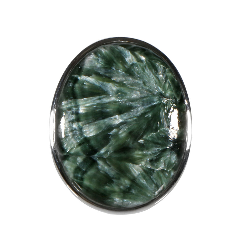 Zilveren ring serafiniet maat 19 (verstelbaar) | ovaal 3,2 x 2,6 cm Zilveren ring serafiniet maat 19 (verstelbaar) | ovaal 3,2 x 2,6 cm