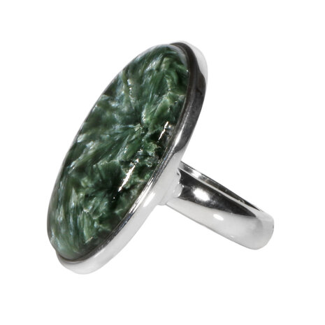 Zilveren ring serafiniet maat 19 (verstelbaar) | ovaal 3,2 x 2,6 cm Zilveren ring serafiniet maat 19 (verstelbaar) | ovaal 3,2 x 2,6 cm