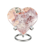 Amethist (roze) hart op standaard 9 x 8 x 2 cm | 317 gram Amethist (roze) hart op standaard 9 x 8 x 2 cm | 317 gram