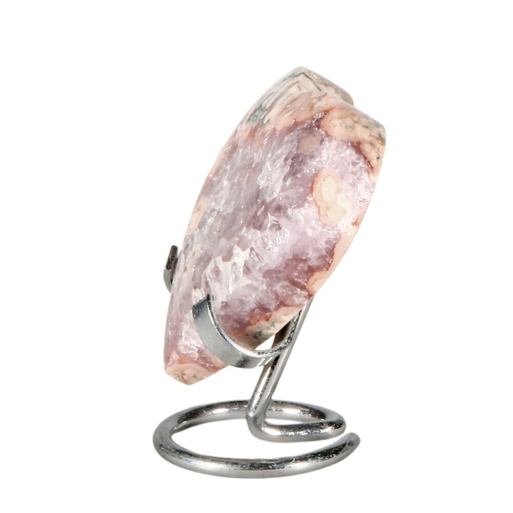 Amethist (roze) hart op standaard 9 x 8 x 2 cm | 317 gram