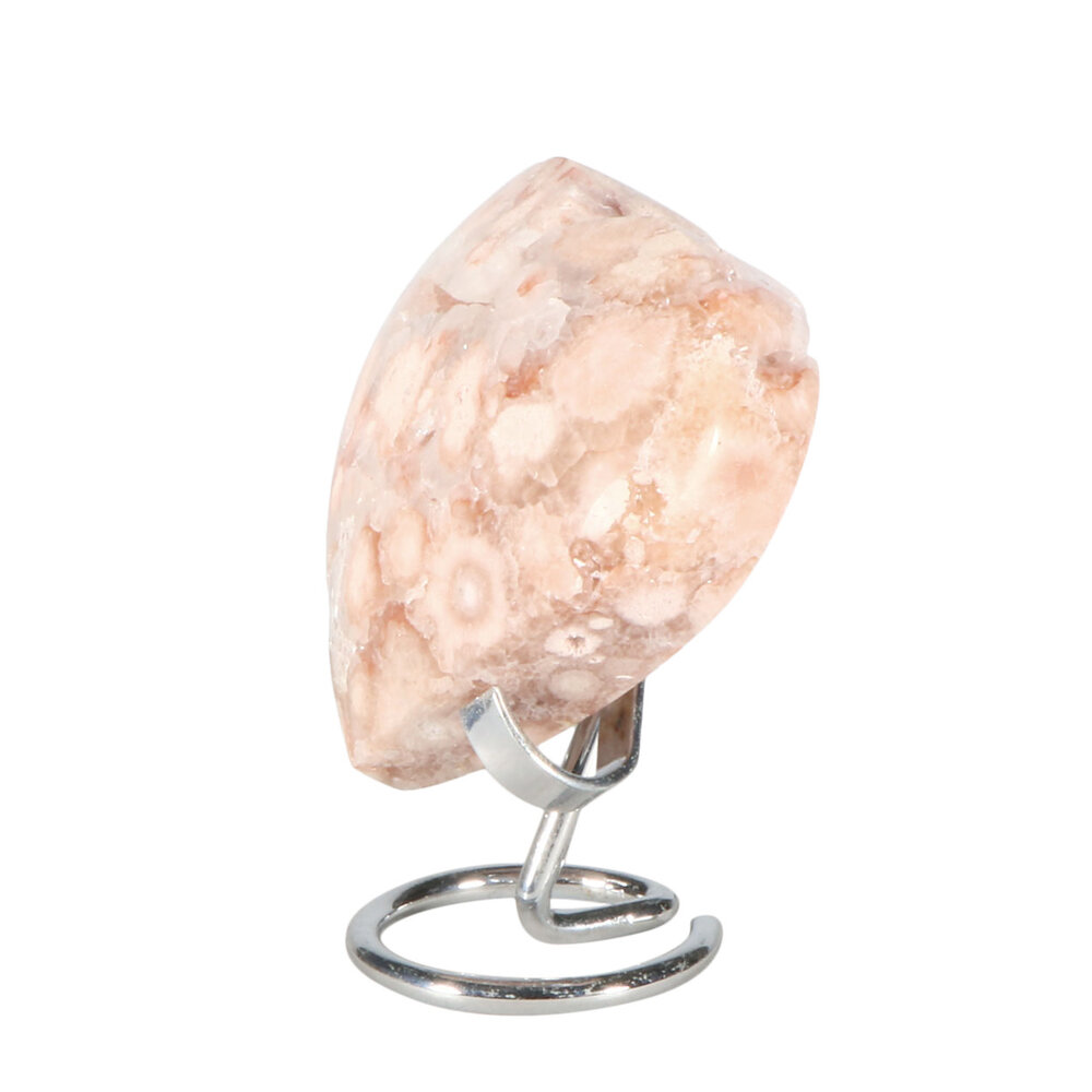 Amethist (roze) hart op standaard 10 x 8,5 x 3,5 cm | 456 gram