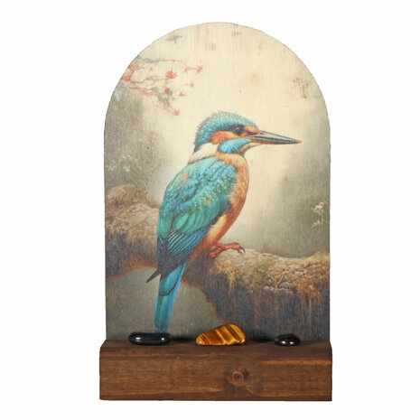 Altaartje "Kracht & Vertrouwen" ijsvogel met edelstenen Altaartje "Kracht & Vertrouwen" ijsvogel met edelstenen