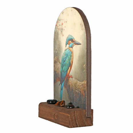 Altaartje "Kracht & Vertrouwen" ijsvogel met edelstenen Altaartje "Kracht & Vertrouwen" ijsvogel met edelstenen